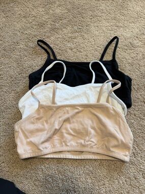 NWOT 3 pack Fruit of the Loom Women's Spaghetti Strap Cotton Pullover Sports Bra